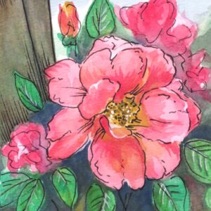 Watercolor Rose Notecard Set